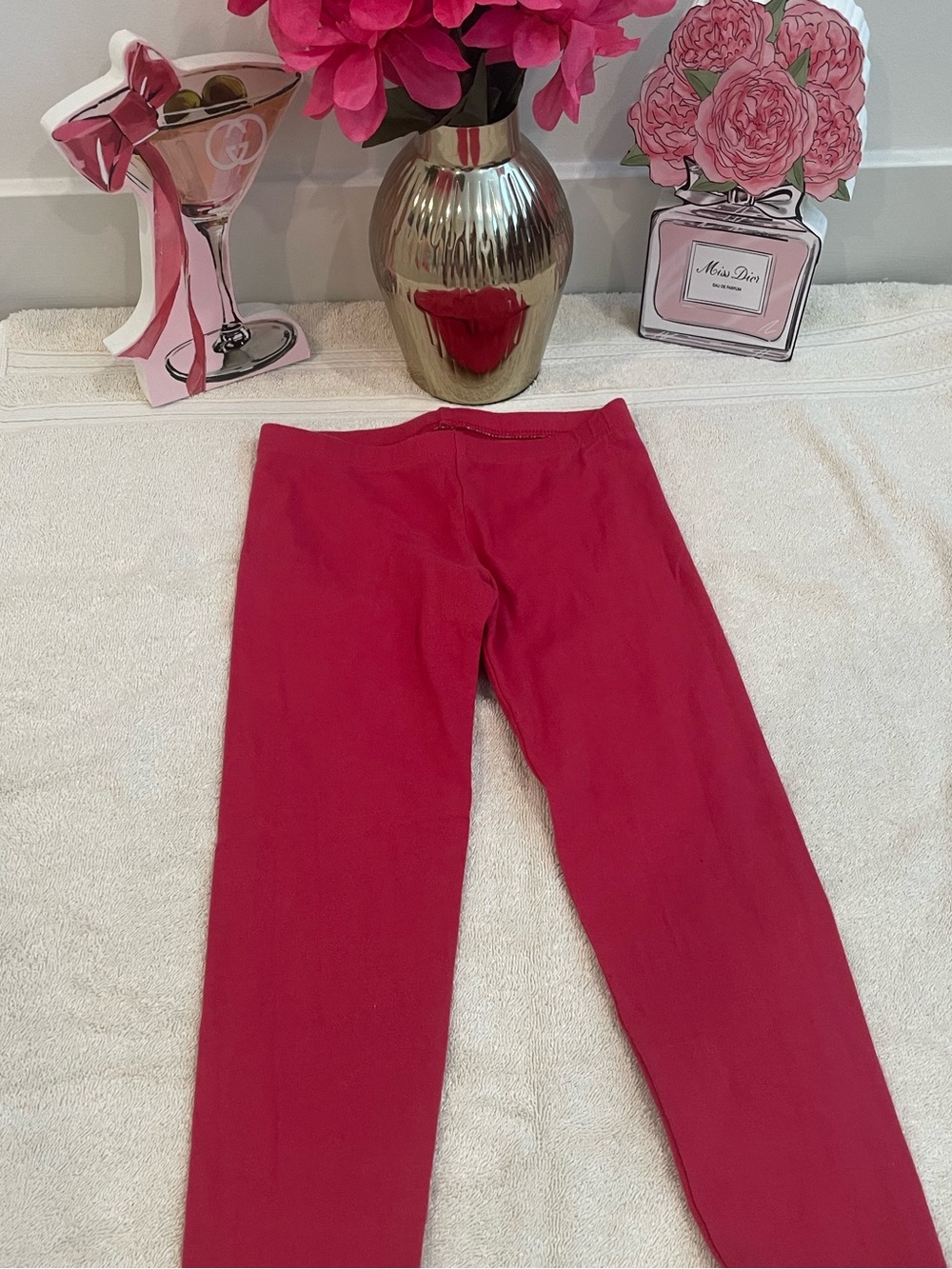 Old Navy Hot Pink Girls' Full-Length Leggings